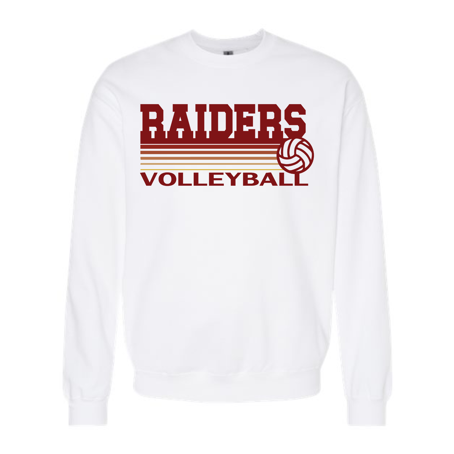 Raider Volleyball Fade Crewneck Sweatshirt