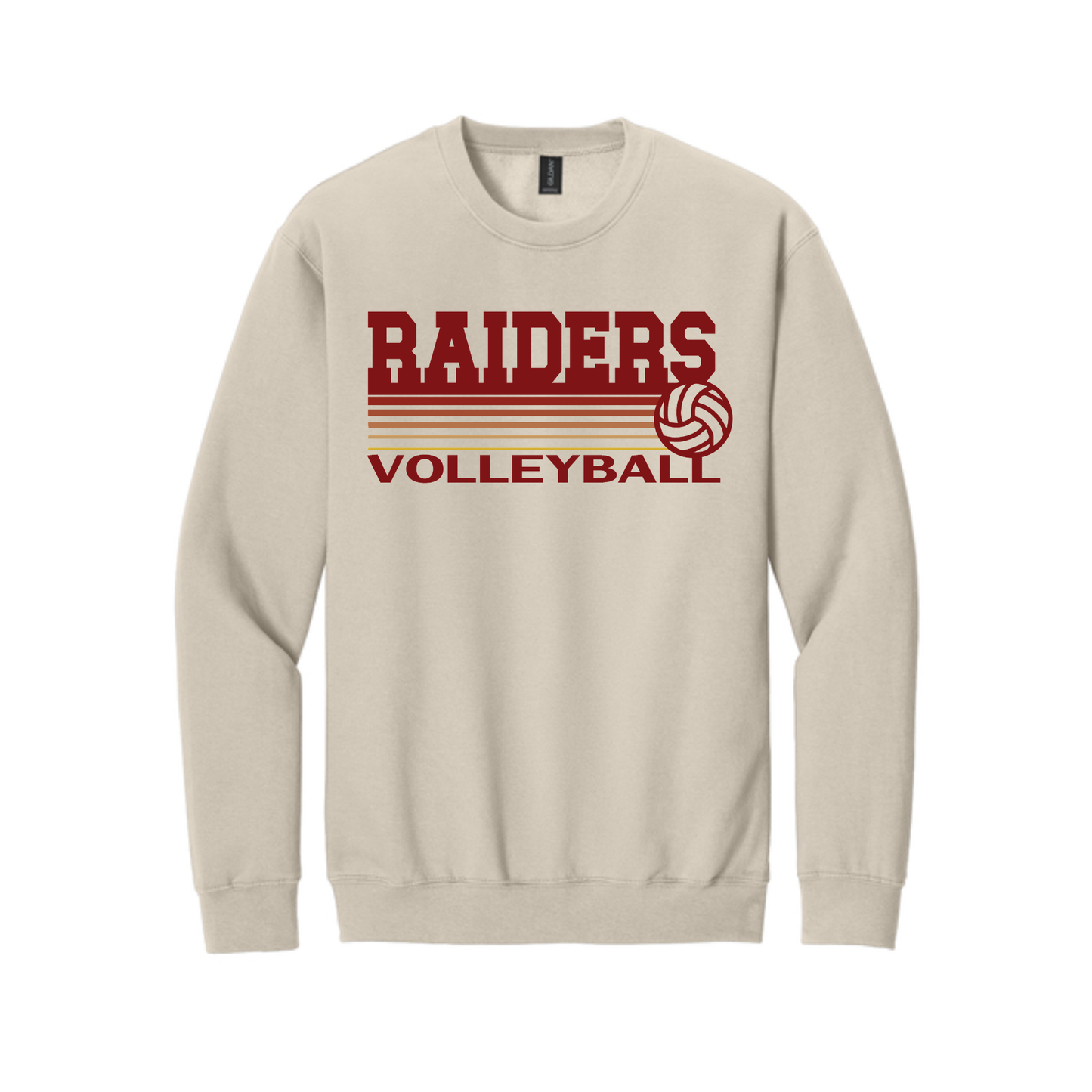 Raider Volleyball Fade Crewneck Sweatshirt