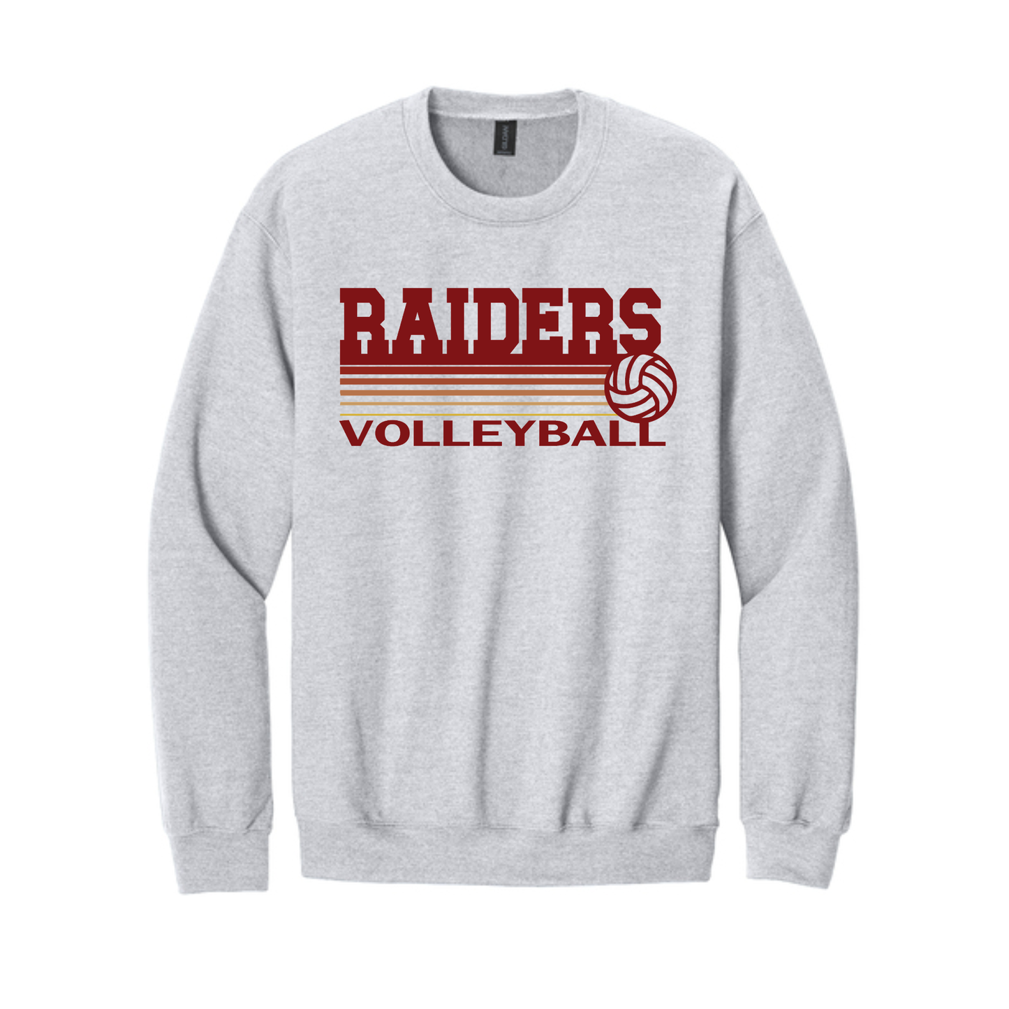 Raider Volleyball Fade Crewneck Sweatshirt
