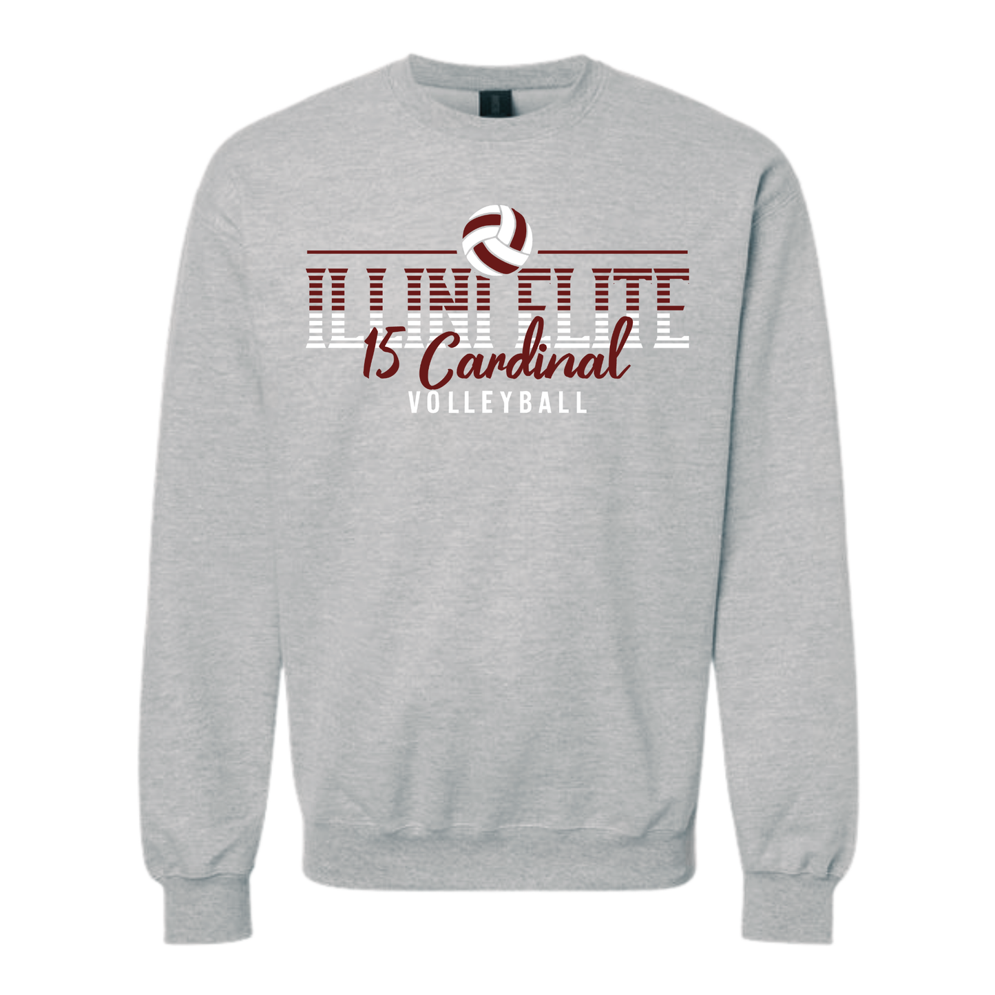 Illini Elite Striped Crewneck Sweatshirt