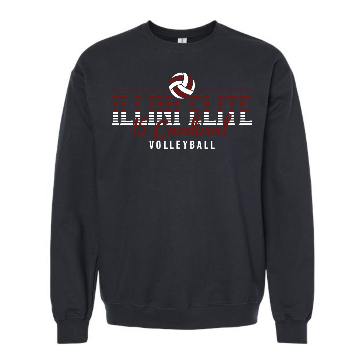 Illini Elite Striped Crewneck Sweatshirt