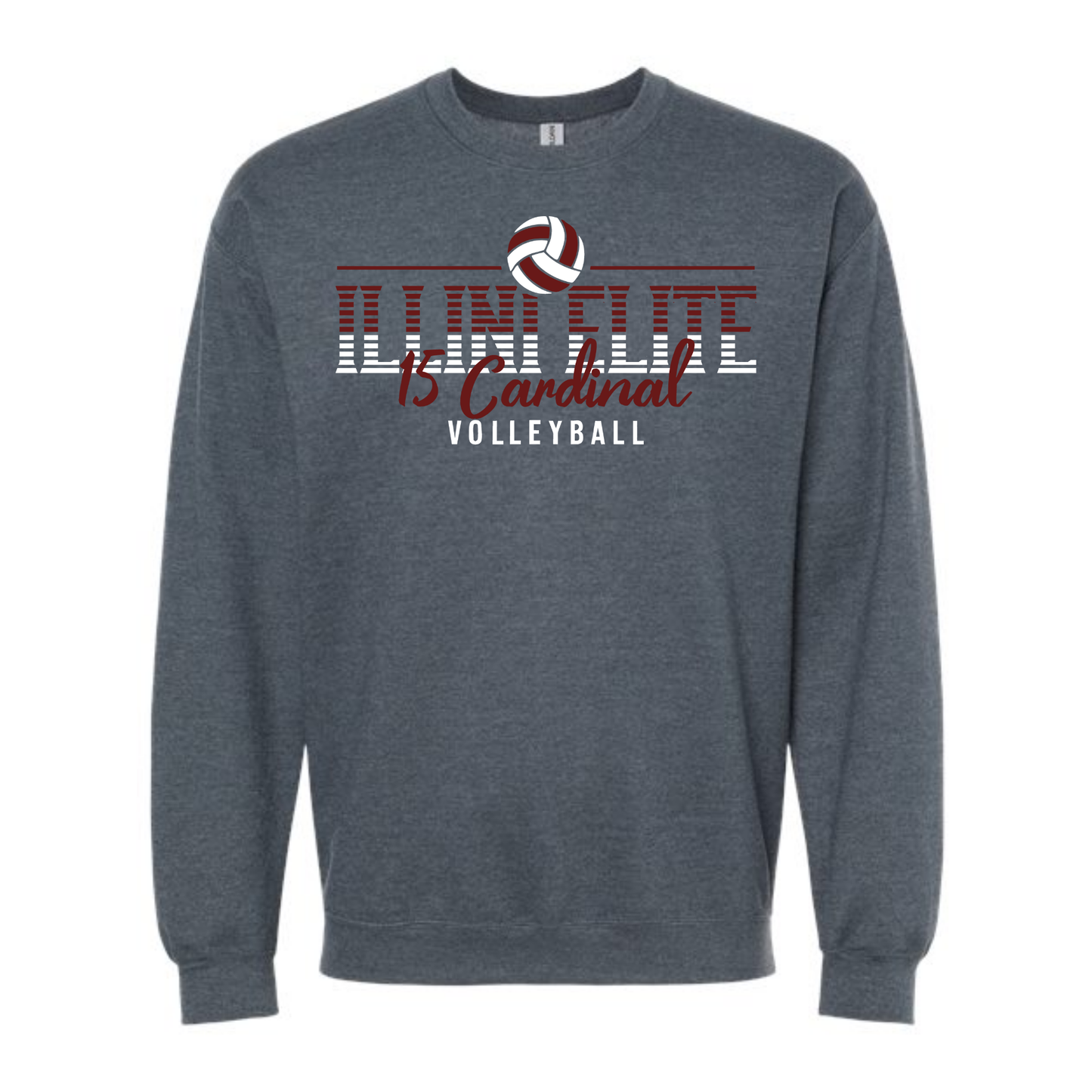 Illini Elite Striped Crewneck Sweatshirt