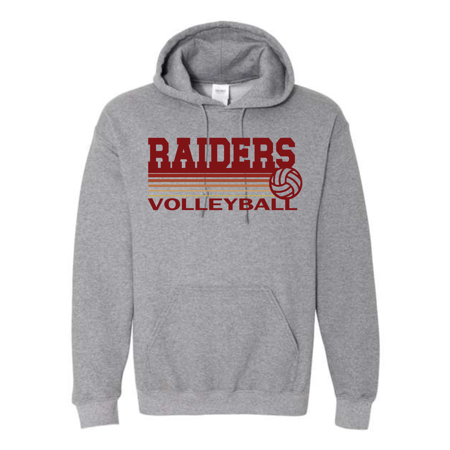 Raiders Volleyball Fade Hooded Sweatshirt
