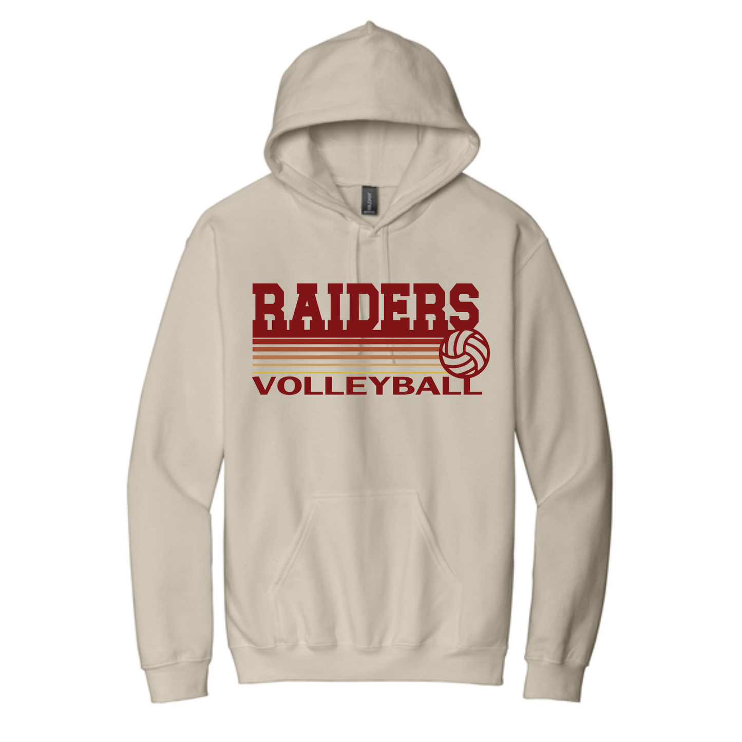 Raiders Volleyball Fade Hooded Sweatshirt