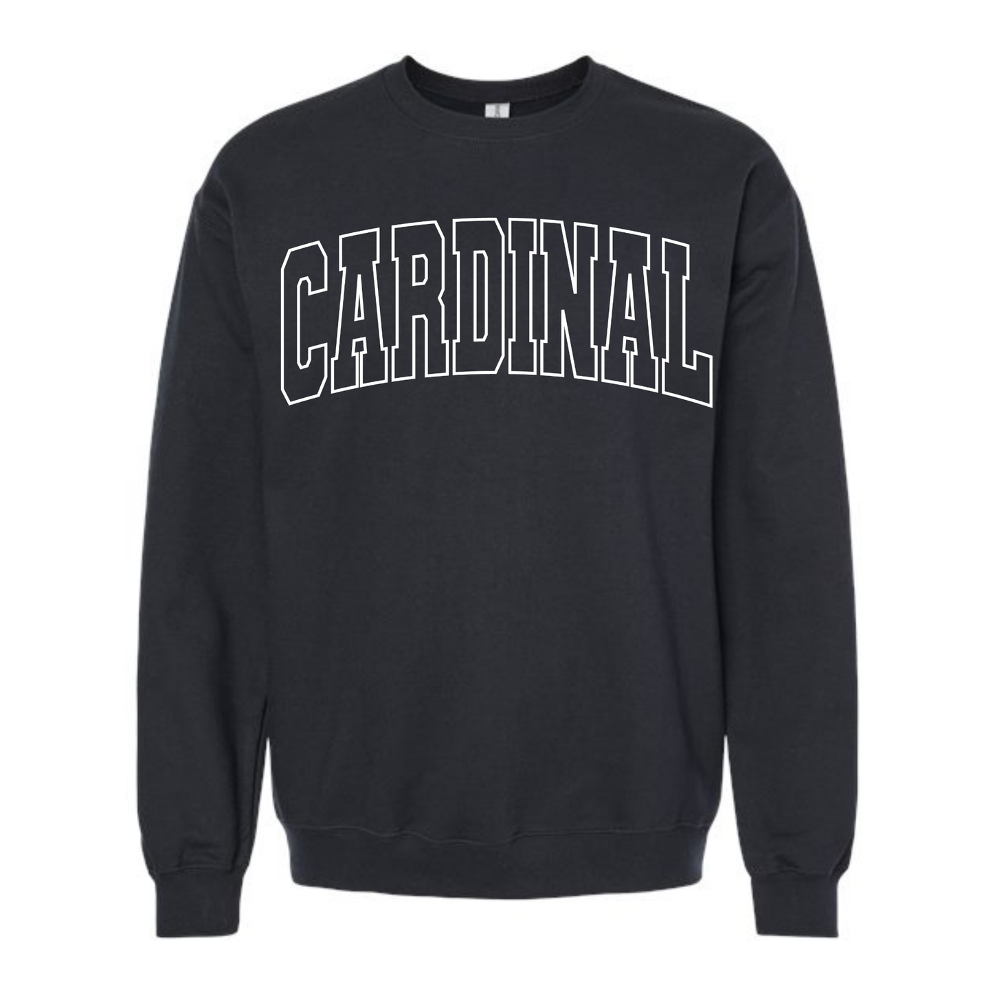 Cardinal Block Arched Outline Crewneck Sweatshirt