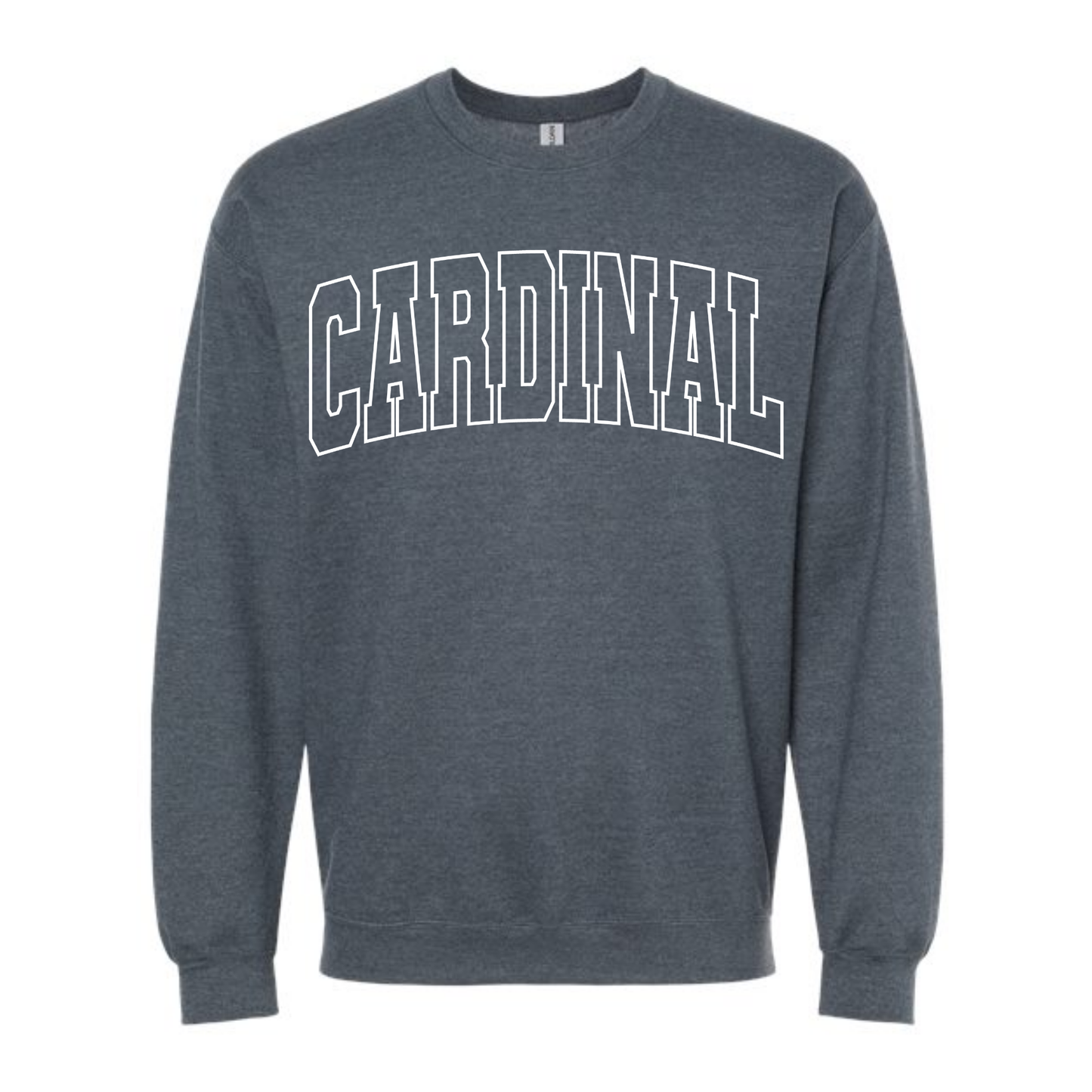 Cardinal Block Arched Outline Crewneck Sweatshirt