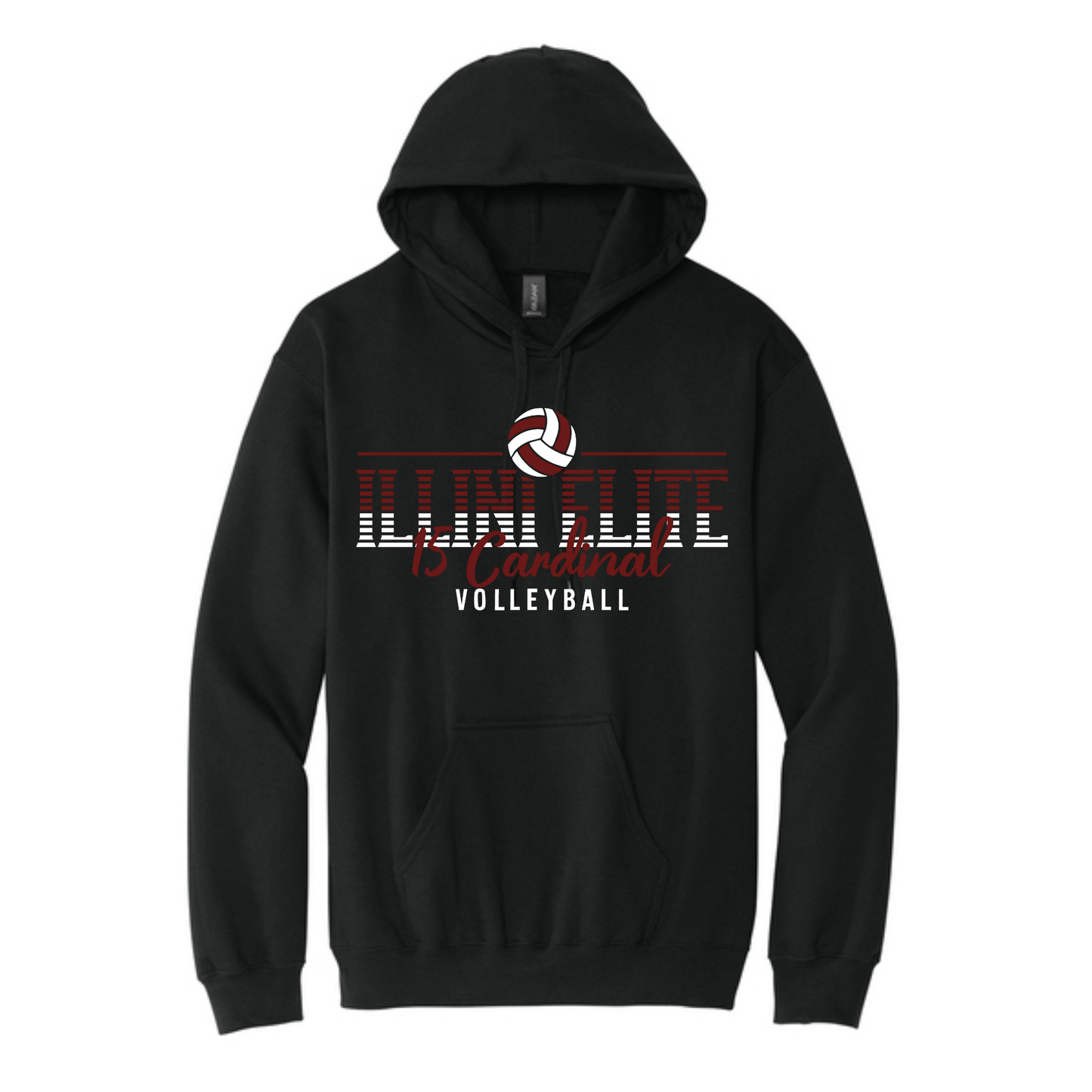 Illini Elite Striped Hooded Sweatshirt