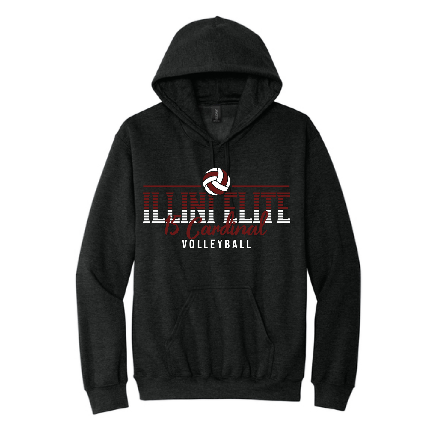 Illini Elite Striped Hooded Sweatshirt