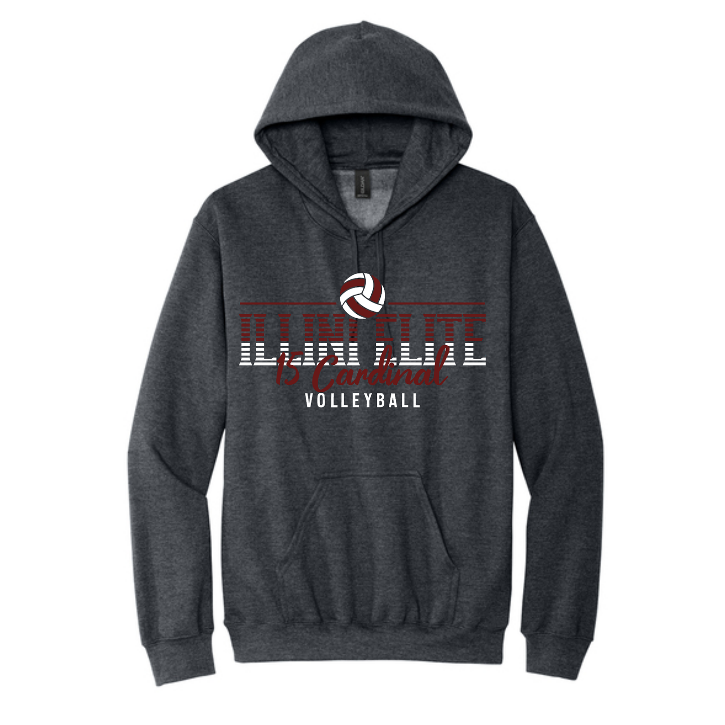 Illini Elite Striped Hooded Sweatshirt