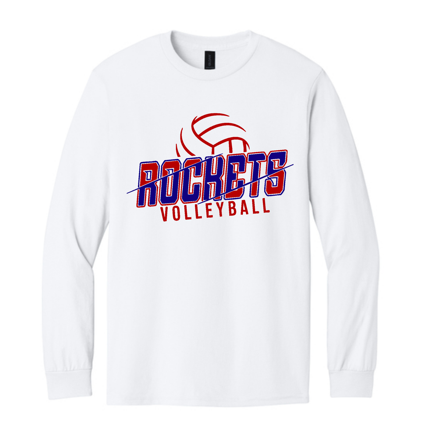 Rockets Volleyball Slashed Long Sleeve Tee