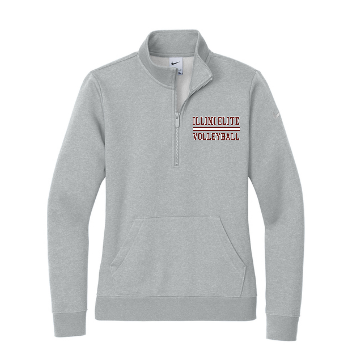 Nike Womens Club Fleece Illini Elite 1/2 Zip