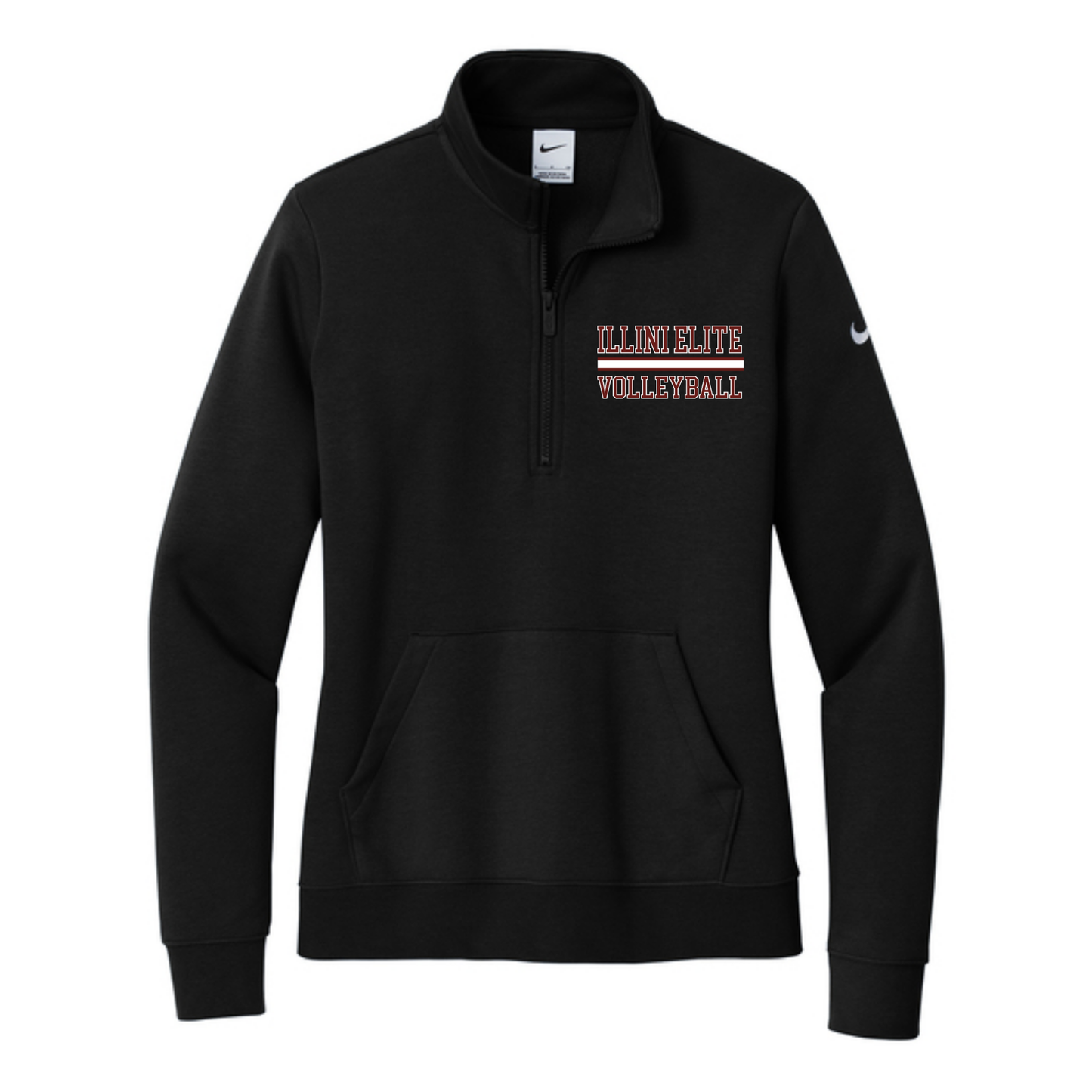 Nike Womens Club Fleece Illini Elite 1/2 Zip