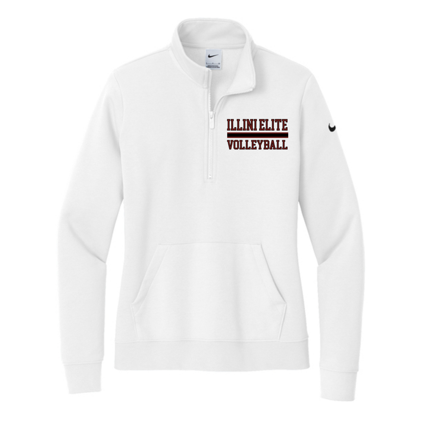 Nike Womens Club Fleece Illini Elite 1/2 Zip