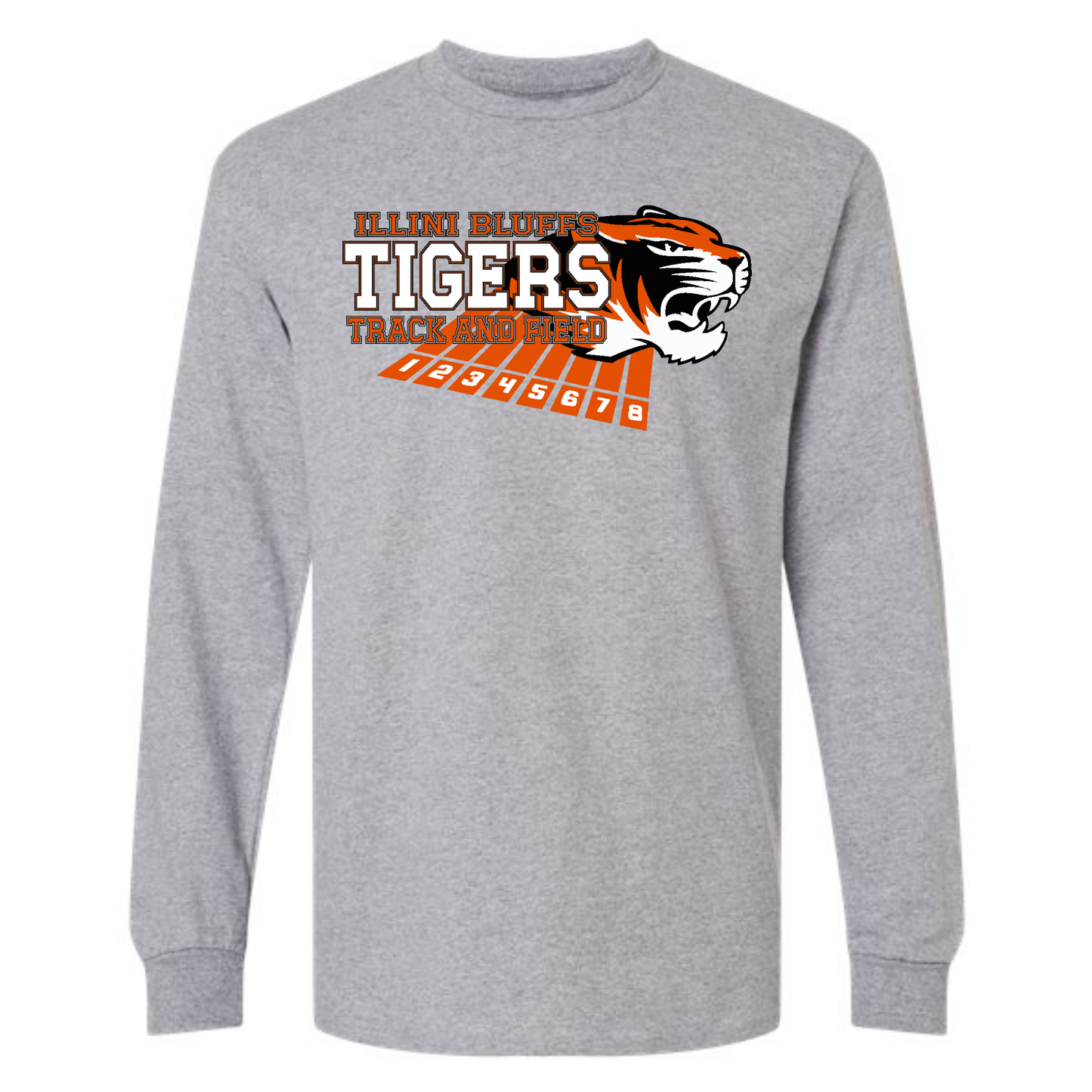 Tigers Track & Field Lanes Long Sleeve Tee