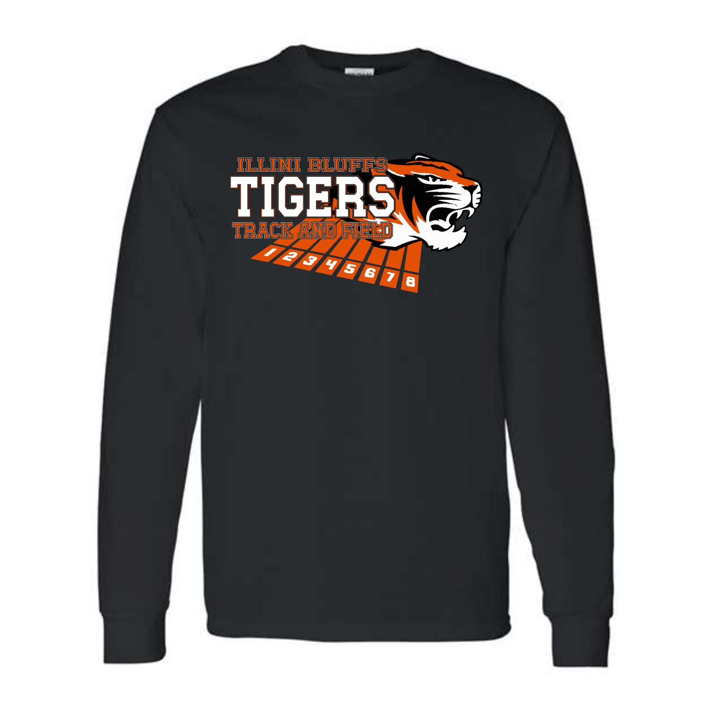 Tigers Track & Field Lanes Long Sleeve Tee