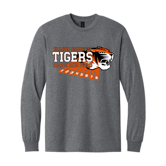 Tigers Track & Field Lanes Long Sleeve Tee