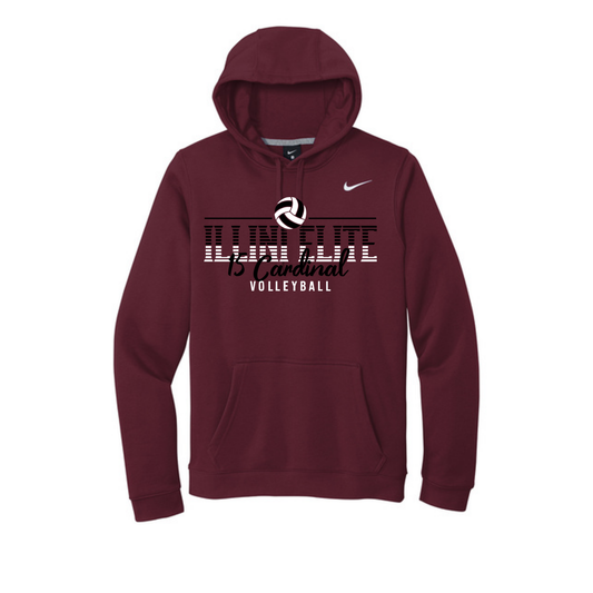 Nike Club Fleece Illini Elite Striped Hooded Sweatshirt