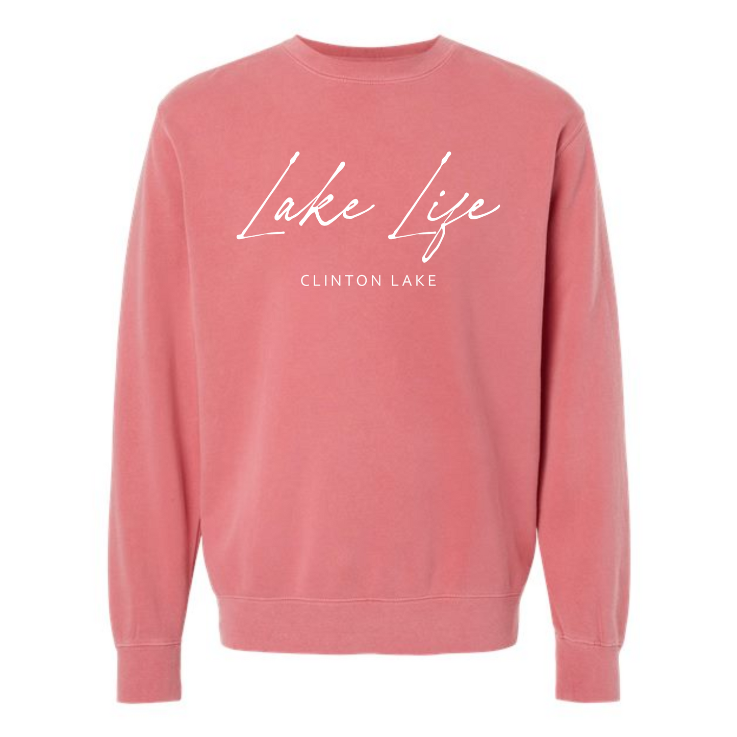 Lake Life Clinton Lake Vintage Crewneck Sweatshirt