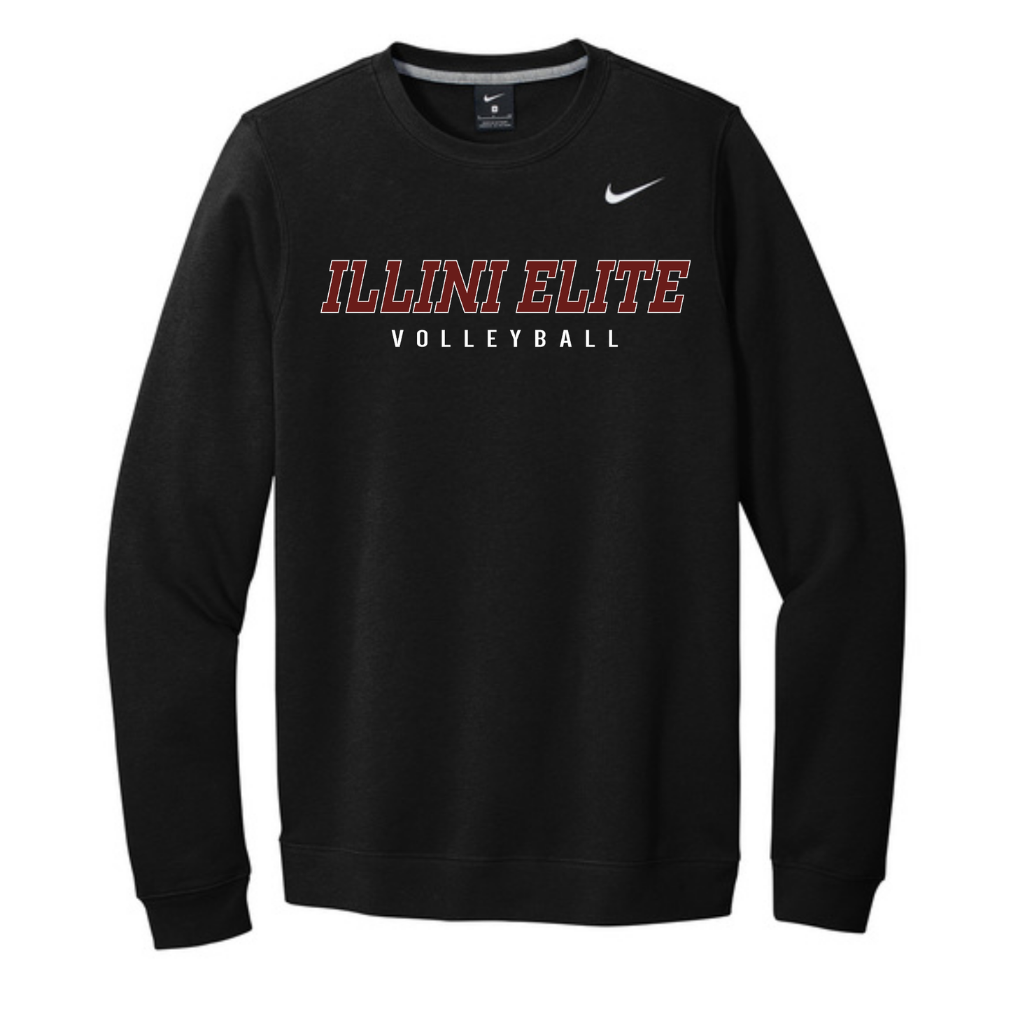 Nike Club Fleece Illini Elite Crewneck Sweatshirt