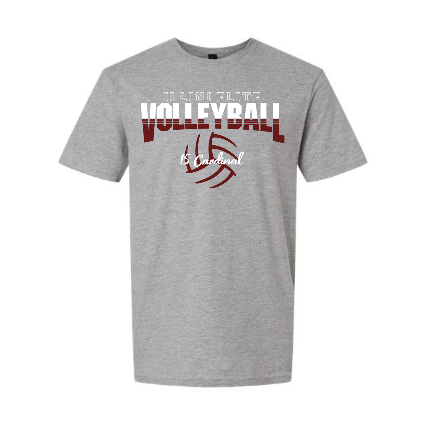 Illini Elite Volleyball 15 Cardinal Tee