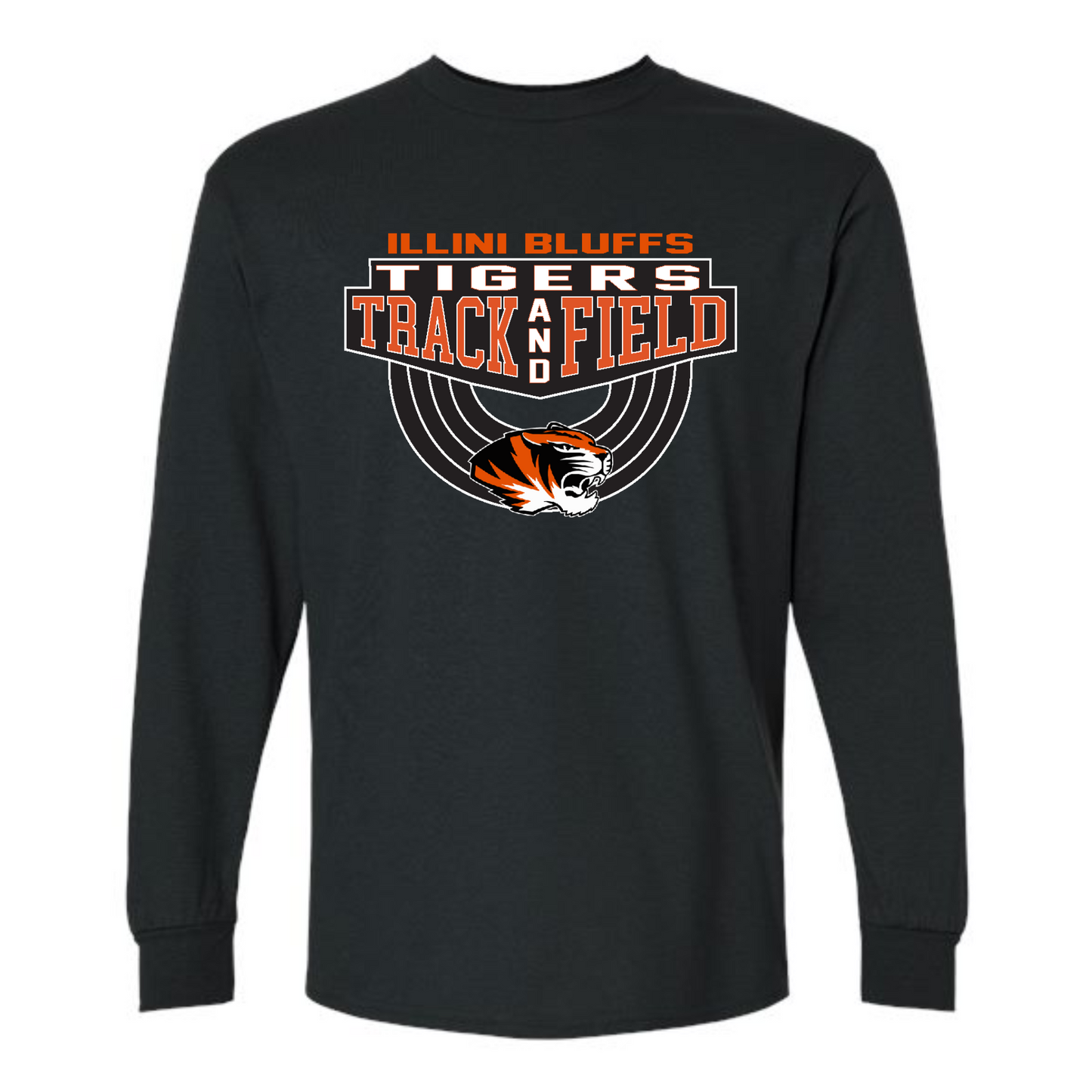 *Personalized* Tigers Track & Field Long Sleeve Tee Youth