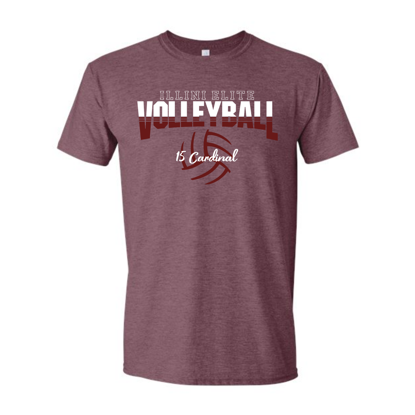 Illini Elite Volleyball 15 Cardinal Tee