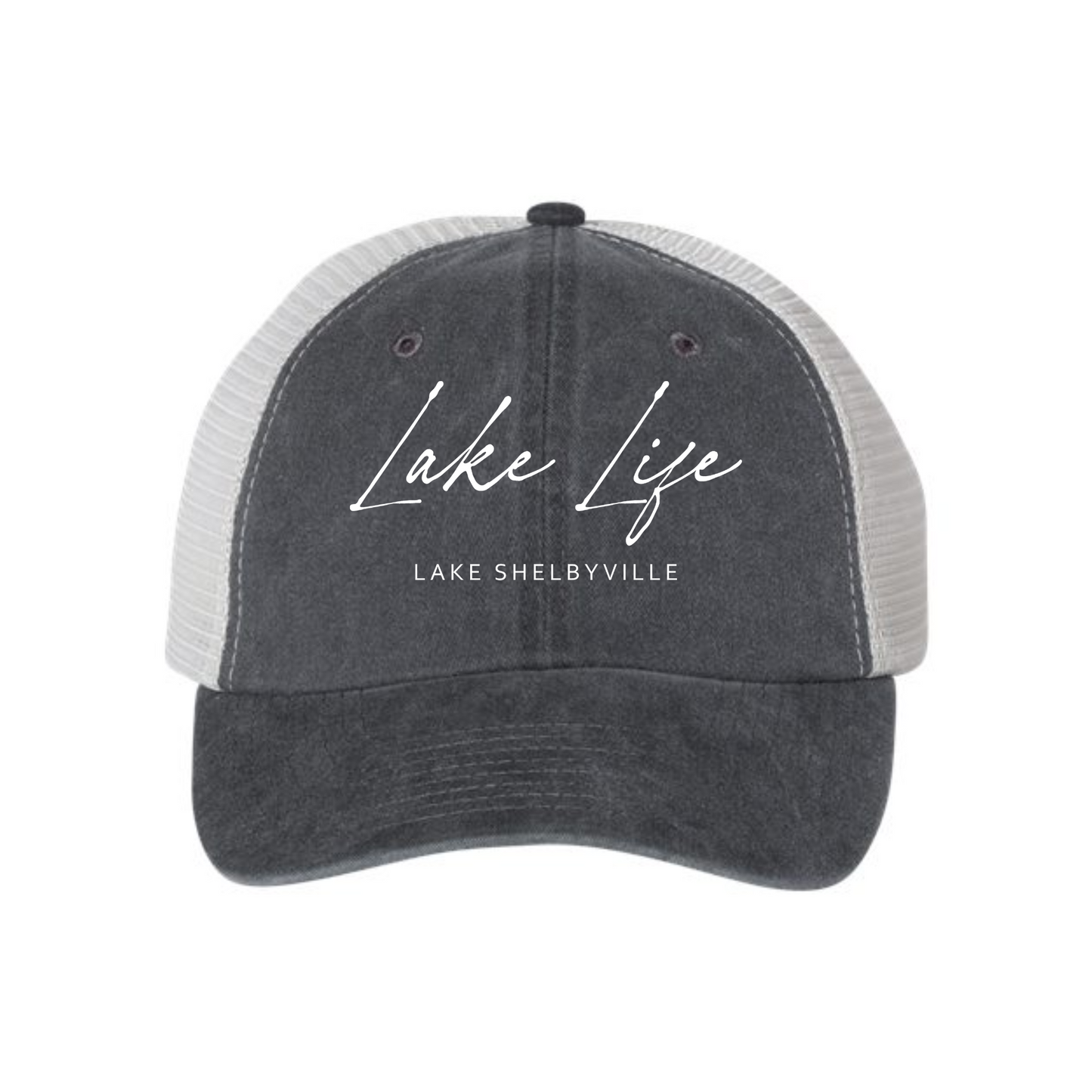 Lake Life Lake Shelbyville Pigment Dyed Trucker Cap