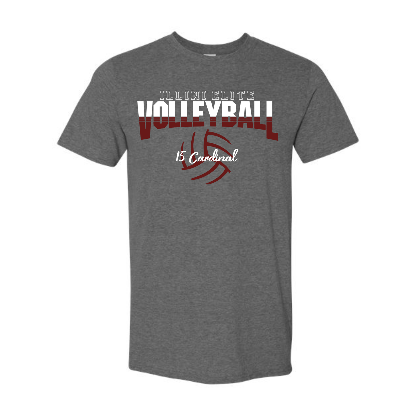 Illini Elite Volleyball 15 Cardinal Tee
