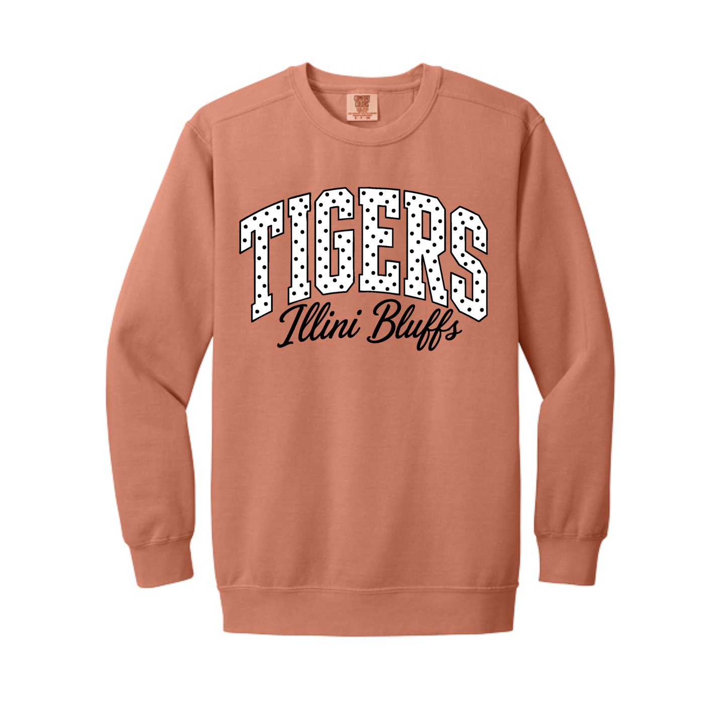 Tigers Polka Dot Washed Crewneck