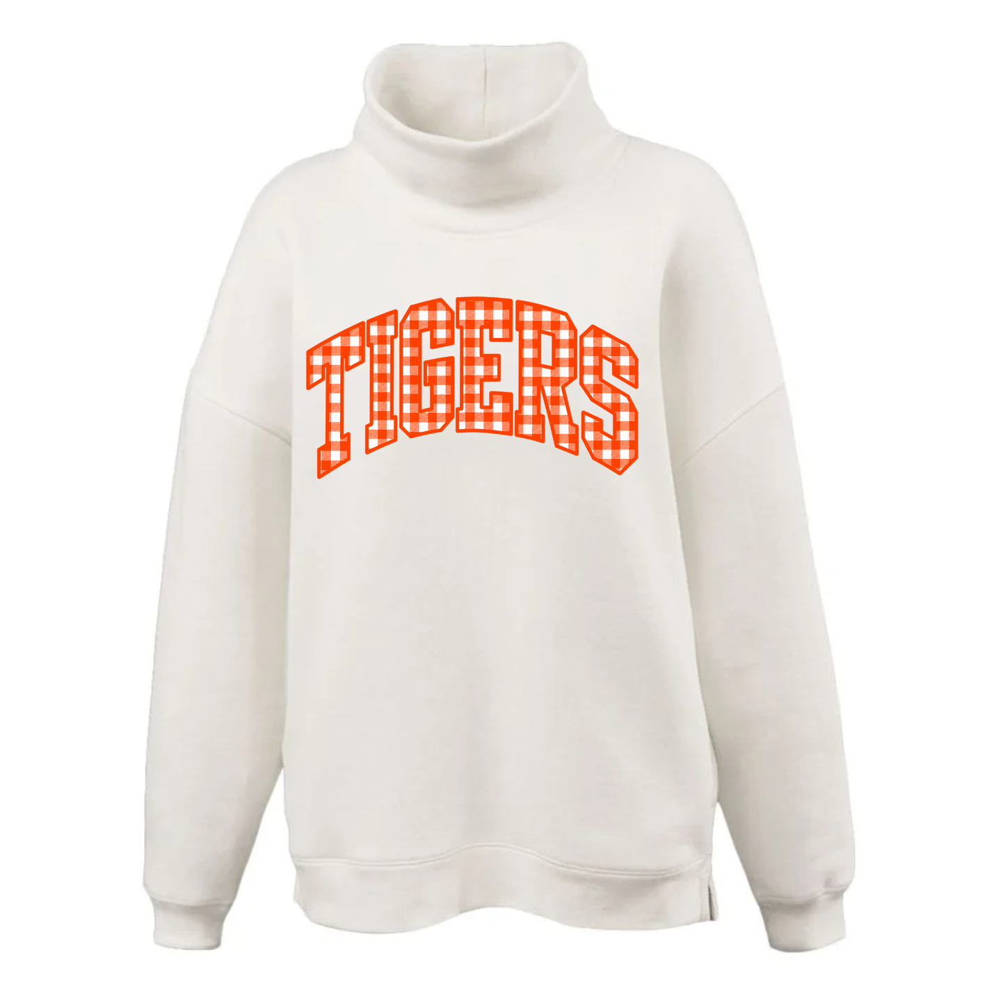Tigers Plaid Mock Neck