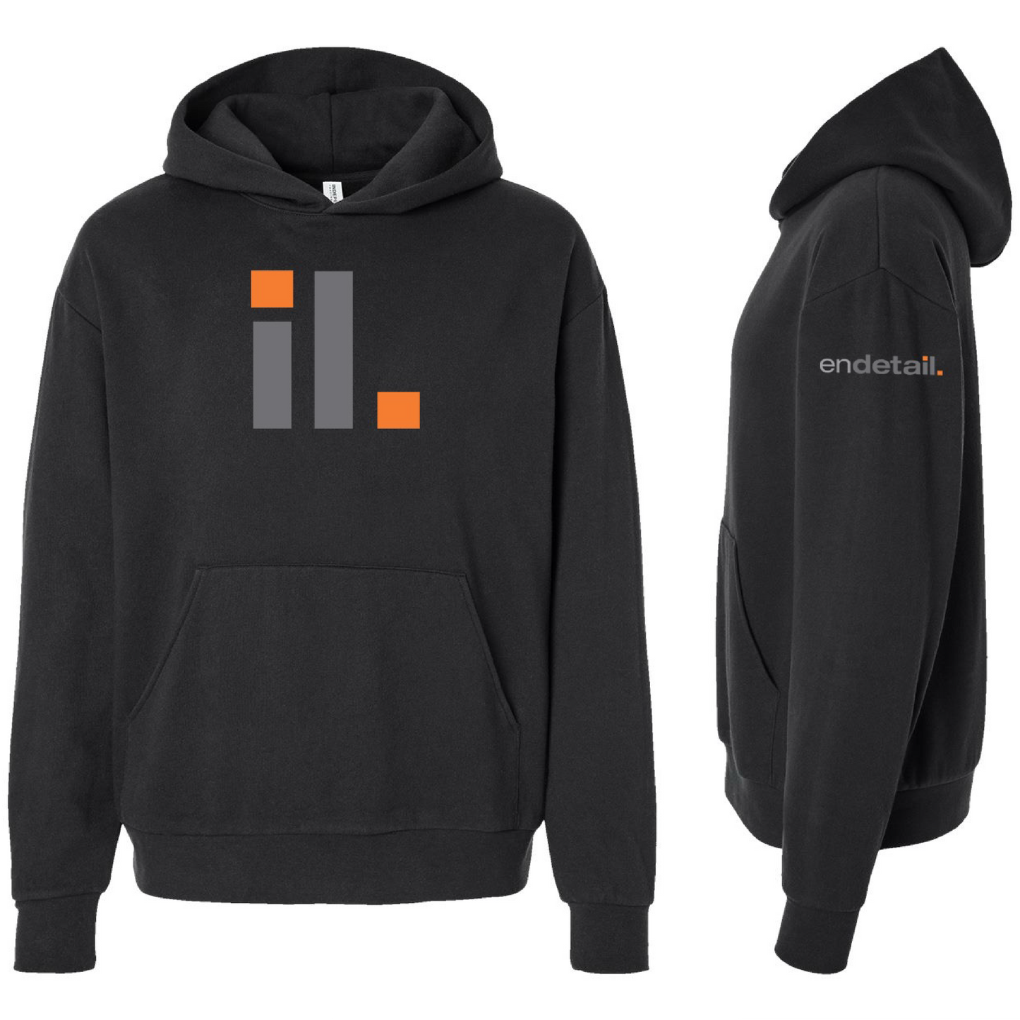 Endetail Hooded Sweatshirt - Black