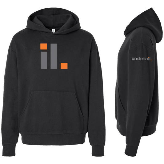 Endetail Hooded Sweatshirt - Black