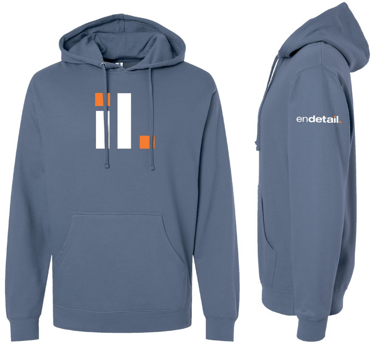 Endetail Hooded Sweatshirt - Storm Blue