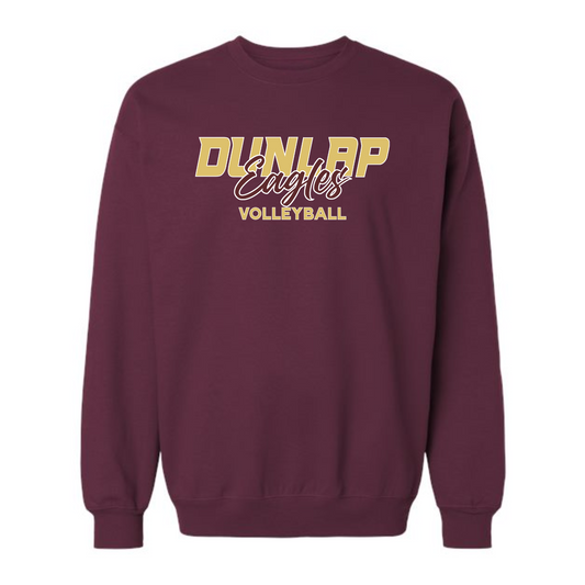 Dunlap Eagles Script Volleyball Crewneck