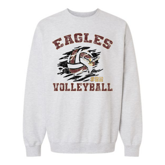 Personalized Dunlap Eagles Volleyball Crewneck