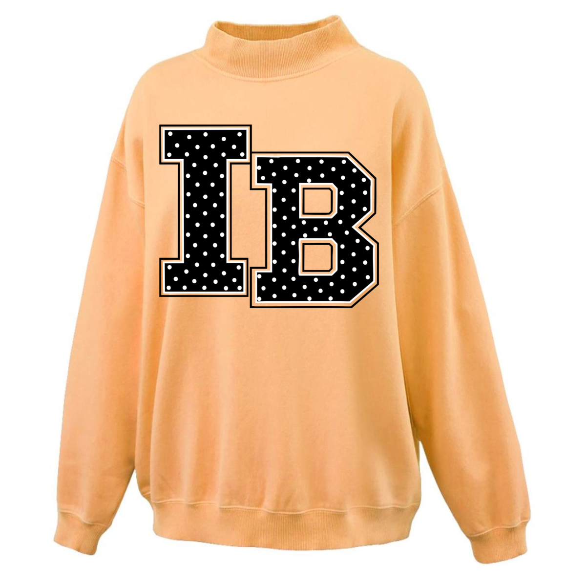 IB Polka Dot Sunburst Low Mock Neck