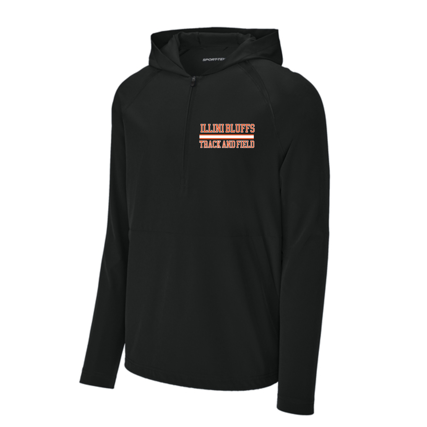 Illini Bluffs Track and Field Repeat 1/2-Zip Long Sleeve Hooded Jacket