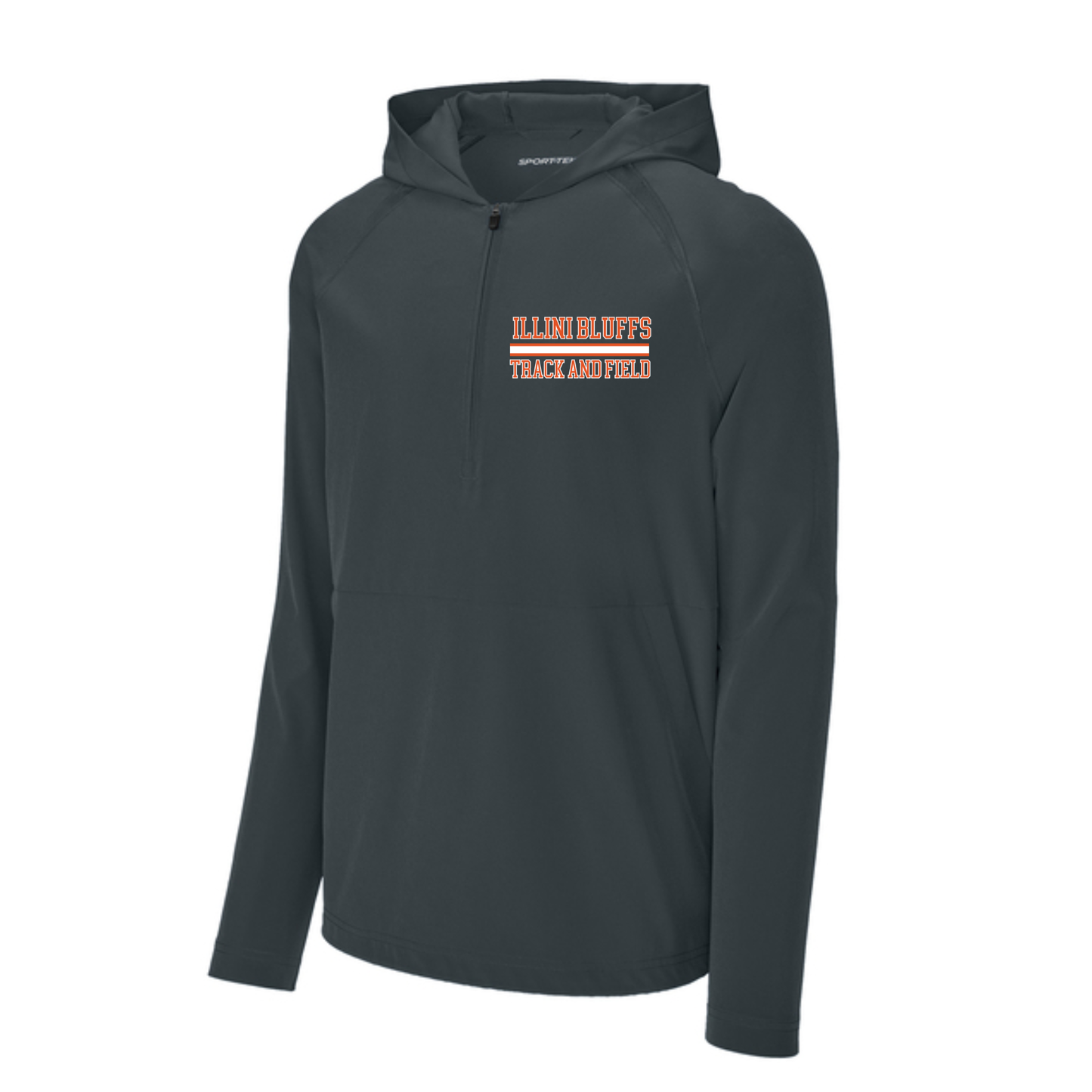 Illini Bluffs Track and Field Repeat 1/2-Zip Long Sleeve Hooded Jacket