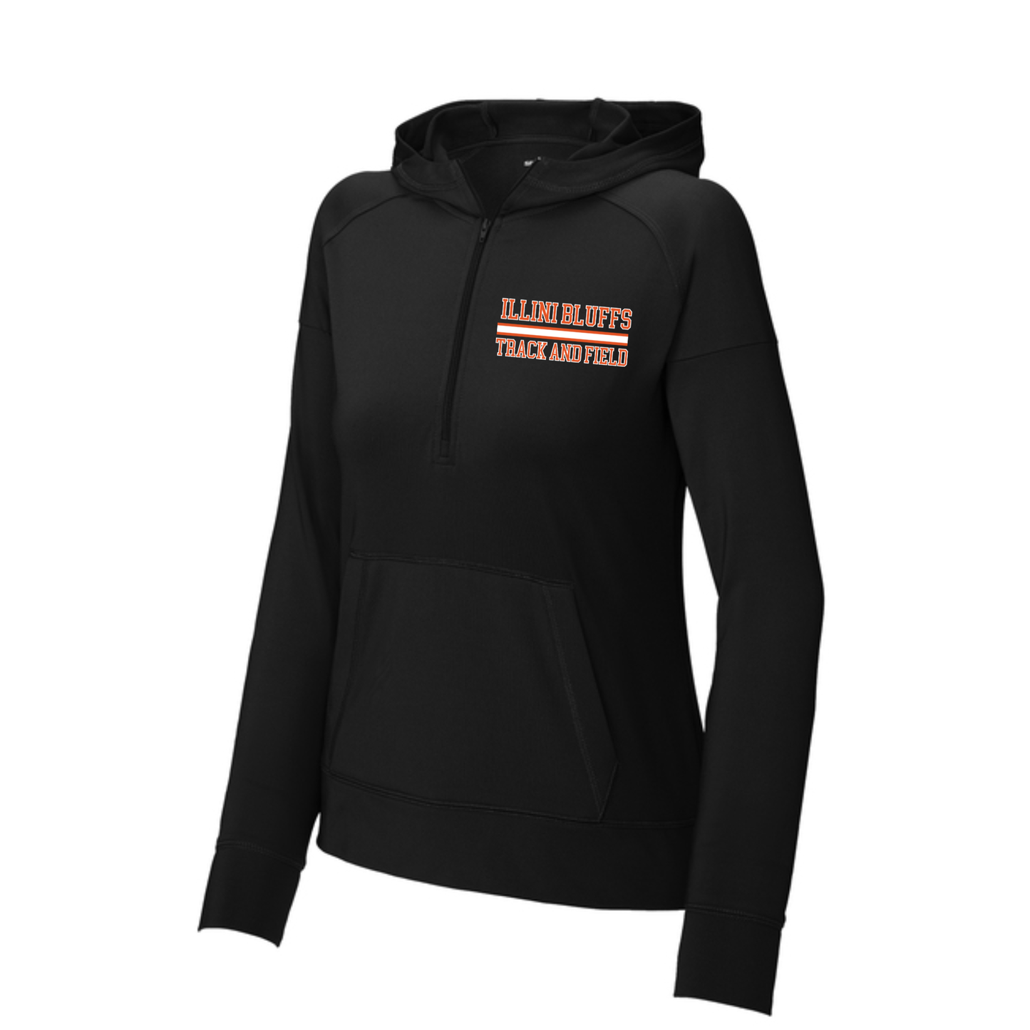 Women's Stretch 1/2-Zip Hoodie Illini Bluffs Track and Field