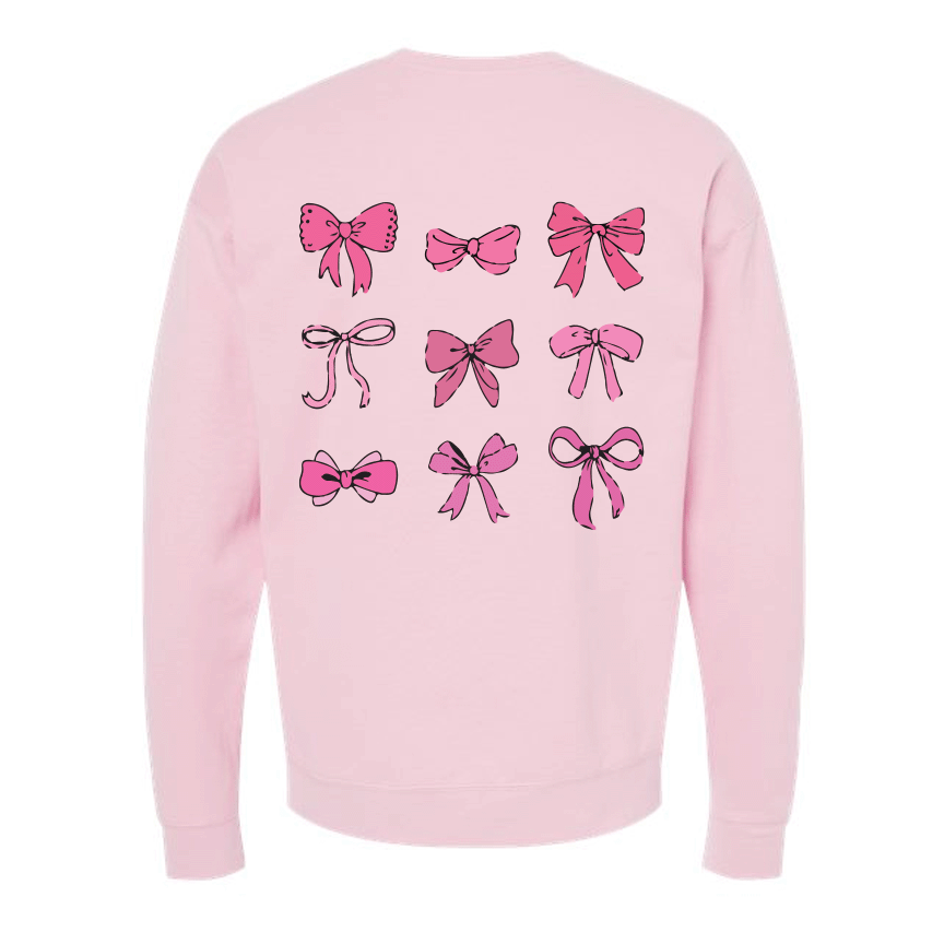Pretty in Bows Crewneck Sweatshirt Front/Back